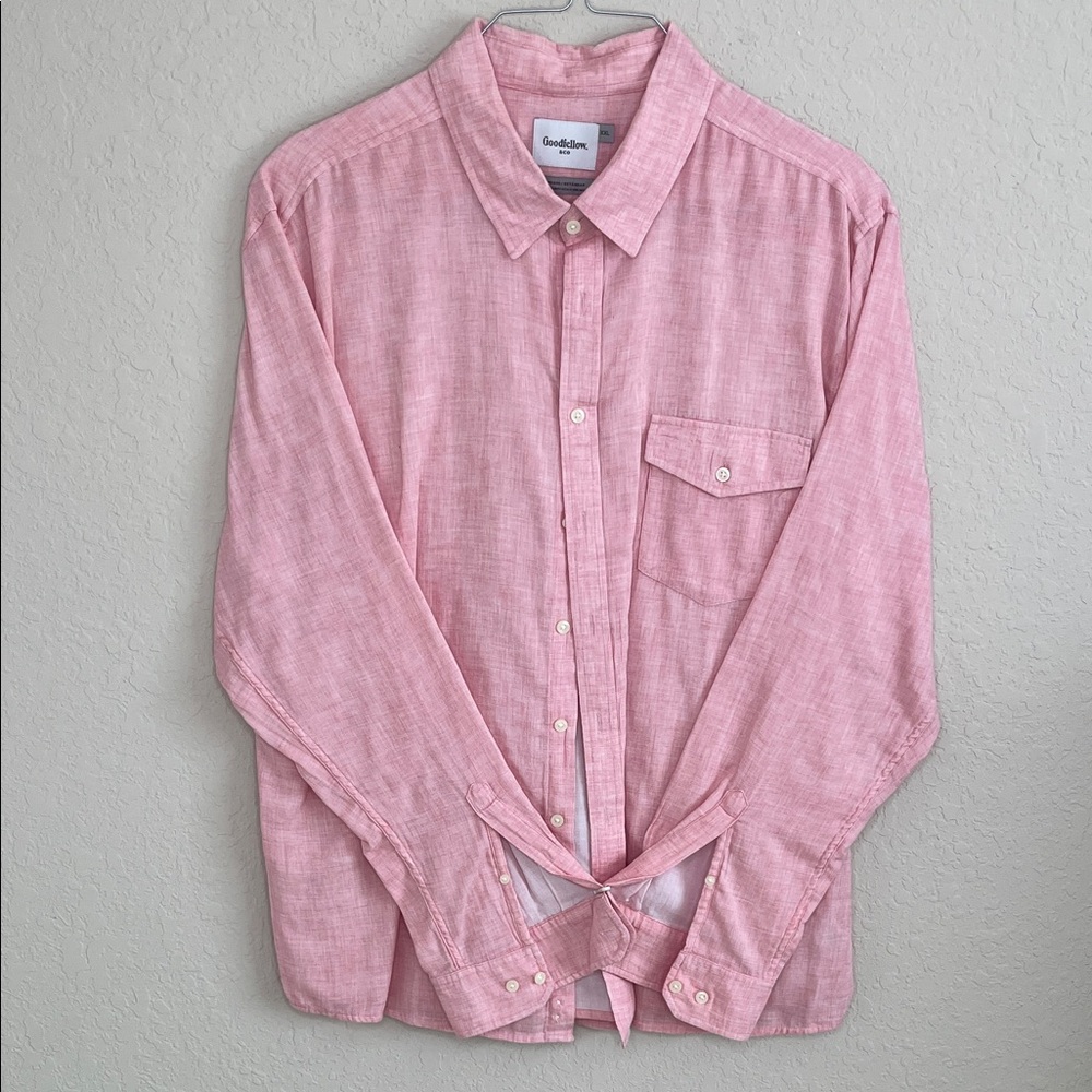 Goodfellow & Co Men's Pink Button-Down Shirt